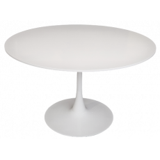 SIMPLE τραπέζι μεταλλικό με επιφάνεια mdf ΛΕΥΚΟ, Φ80xh75